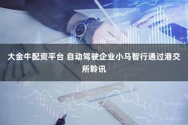 大金牛配资平台 自动驾驶企业小马智行通过港交所聆讯
