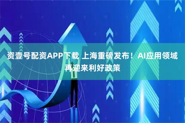 资壹号配资APP下载 上海重磅发布！AI应用领域再迎来利好政策