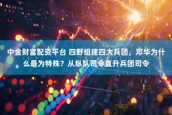 中金财富配资平台 四野组建四大兵团，邓华为什么最为特殊？从纵队司令直升兵团司令