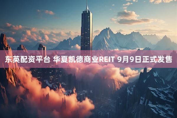 东英配资平台 华夏凯德商业REIT 9月9日正式发售